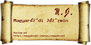 Magyaródi Jázmin névjegykártya